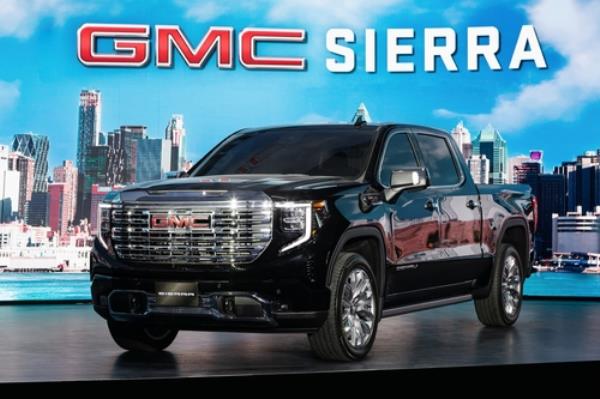 This photo provided by GM Korea shows the GMC Sierra model launched in South Korea on Feb. 7, 2023. (PHOTO NOT FOR SALE) (Yonhap)
