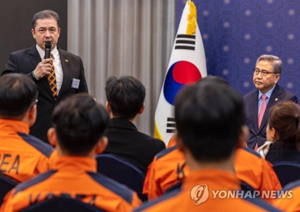 土耳其大使会见韩国救援人员，赞赏他们的“汗水”