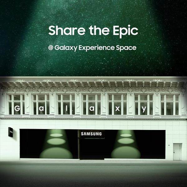 A promotio<em></em>nal poster for the opening of the Galaxy Experience Space is shown in this image provided by Samsung Electro<em></em>nics Co. on Jan. 17, 2023. (PHOTO NOT FOR SALE) (Yonhap)