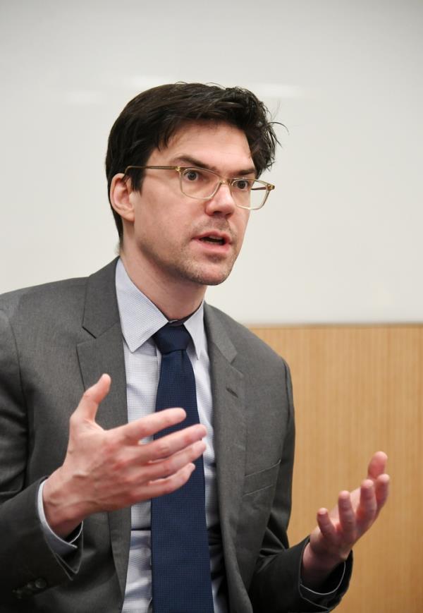 Simon Rein, senior program manager of Google Arts and Culture, speaks during an interview held in Seoul on Feb. 21, 2023, in this photo provided by Google Korea. (PHOTO NOT FOR SALE) (Yonhap)