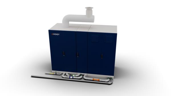 This image shows Amogy Inc.'s ammonia-ba<em></em>sed hydrogen fuel cell system, as provided by SK Innovation Co. on March 23, 2023. (PHOTO NOT FOR SALE) (Yonhap) 