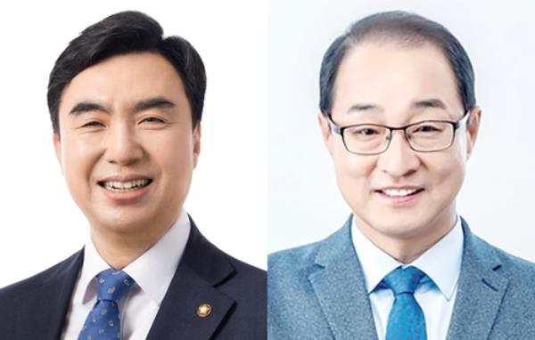 This combination of photos shows Reps. Youn Kwan-suk (L) and Lee Sung-man. The left-hand photo was provided by Youn's office. (PHOTO NOT FOR SALE) (Yonhap) 