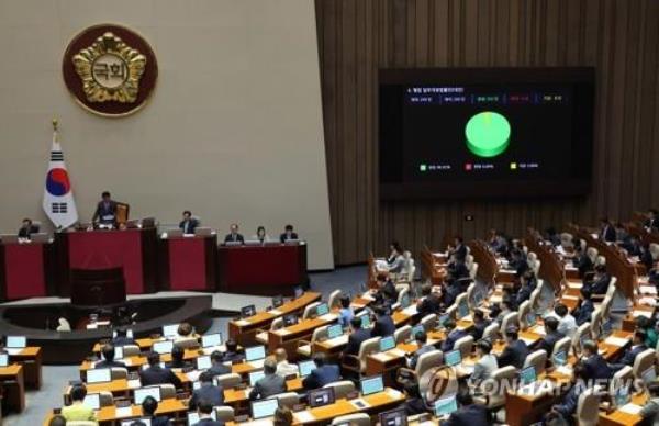 The Natio<em></em>nal Assembly holds a plenary session on July 18, 2023. (Yonhap) 