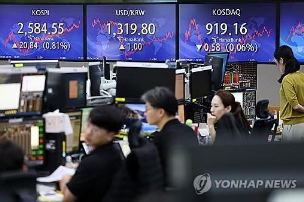 因获利了结，首尔股市收盘走低;韩元大幅下跌