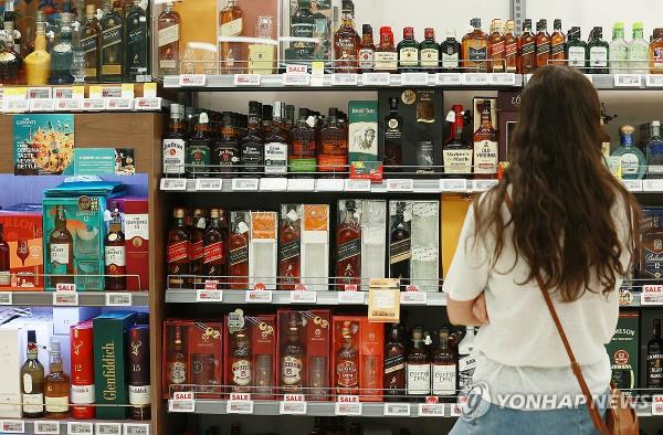 海关数据显示，截至8月，韩国威士忌进口量增长40%