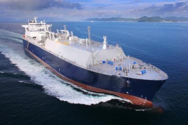 This photo provided by Samsung Heavy Industries Co. shows a liquefied natural gas carrier that the company built. (PHOTO NOT FOR SALE) (Yonhap)