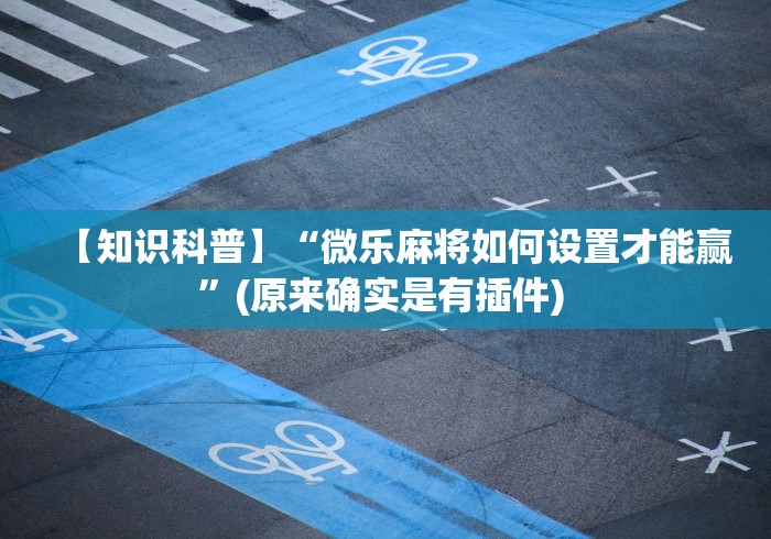 【知识科普】“微乐麻将如何设置才能赢”(原来确实是有插件) 