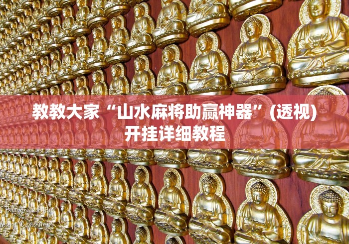 教教大家“山水麻将助赢神器”(透视)开挂详细教程