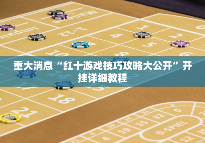 重大消息“红十游戏技巧攻略大公开”开挂详细教程