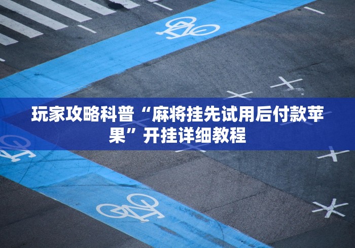 玩家攻略科普“麻将挂先试用后付款苹果”开挂详细教程