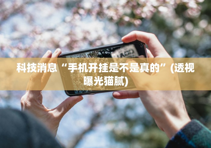 科技消息“手机开挂是不是真的”(透视曝光猫腻)
