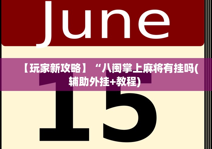 【玩家新攻略】“八闽掌上麻将有挂吗(辅助外挂+教程) 