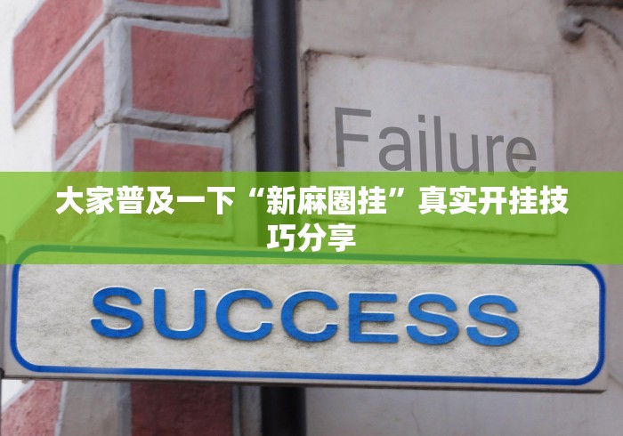 大家普及一下“新麻圈挂”真实开挂技巧分享