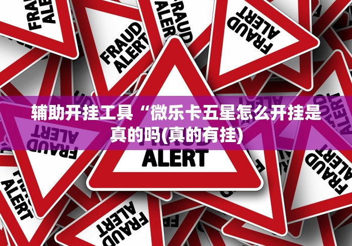 辅助开挂工具“微乐卡五星怎么开挂是真的吗(真的有挂)