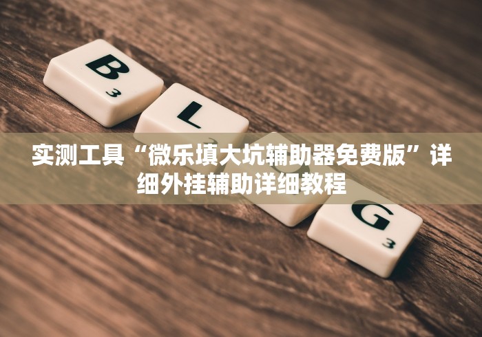 实测工具“微乐填大坑辅助器免费版”详细外挂辅助详细教程