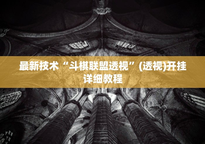 最新技术“斗棋联盟透视”(透视)开挂详细教程