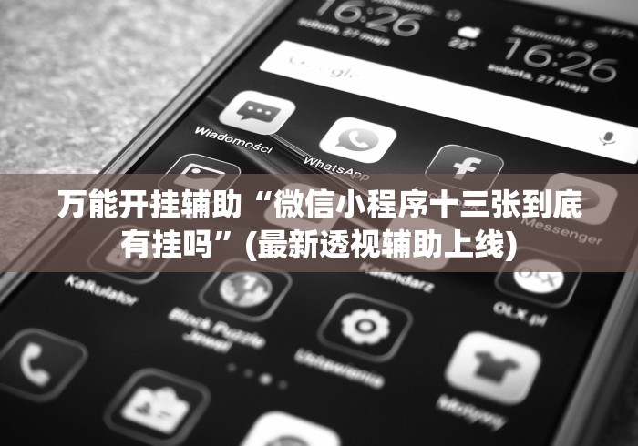 万能开挂辅助“微信小程序十三张到底有挂吗”(最新透视辅助上线)