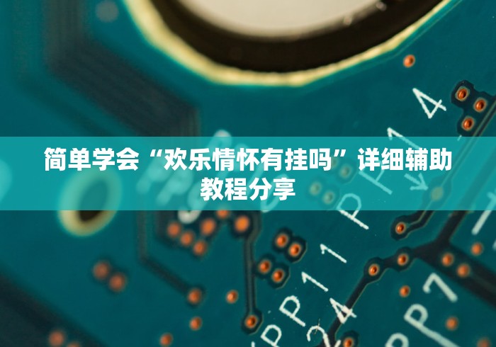 简单学会“欢乐情怀有挂吗”详细辅助教程分享