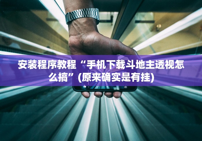 安装程序教程“手机下载斗地主透视怎么搞”(原来确实是有挂)