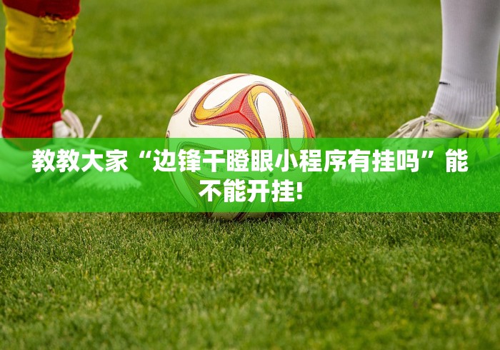 教教大家“边锋干瞪眼小程序有挂吗”能不能开挂!