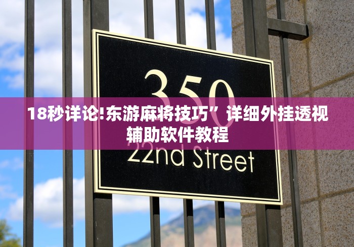 18秒详论!东游麻将技巧”详细外挂透视辅助软件教程