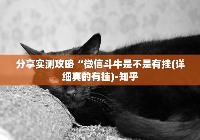 分享实测攻略“微信斗牛是不是有挂(详细真的有挂)-知乎