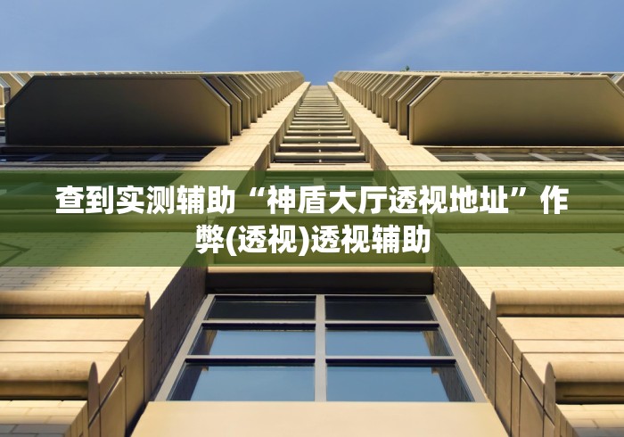 查到实测辅助“神盾大厅透视地址”作弊(透视)透视辅助