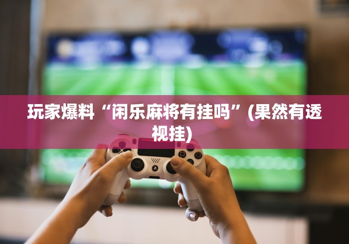 玩家爆料“闲乐麻将有挂吗	”(果然有透视挂) 