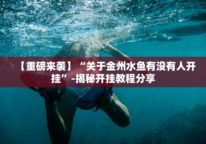 【重磅来袭】“关于金州水鱼有没有人开挂”-揭秘开挂教程分享