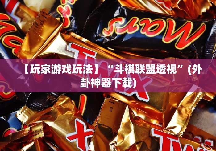 【玩家游戏玩法】“斗棋联盟透视”(外卦神器下载)