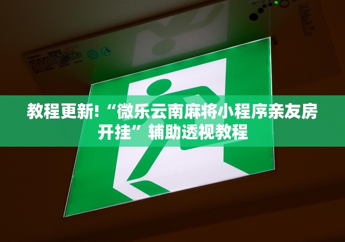 教程更新!“微乐云南麻将小程序亲友房开挂	”辅助透视教程