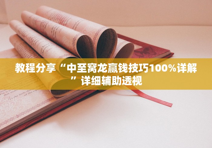 教程分享“中至窝龙赢钱技巧100%详解”详细辅助透视