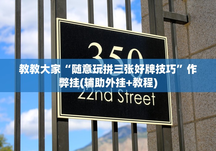 教教大家“随意玩拼三张好牌技巧”作弊挂(辅助外挂+教程)