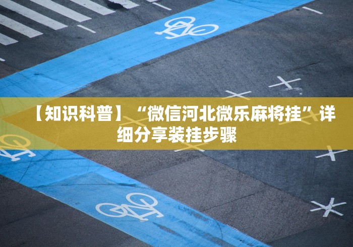【知识科普】“微信河北微乐麻将挂”详细分享装挂步骤