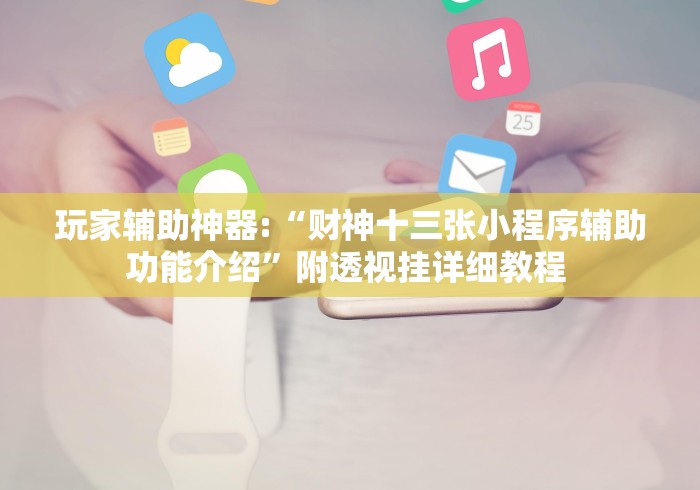 玩家辅助神器:“财神十三张小程序辅助功能介绍	”附透视挂详细教程 
