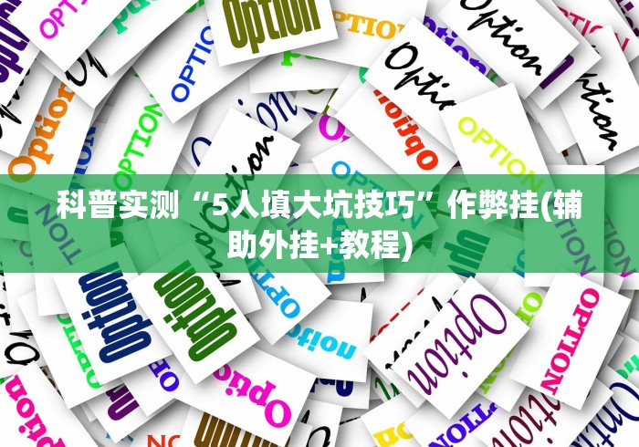 科普实测“5人填大坑技巧”作弊挂(辅助外挂+教程)