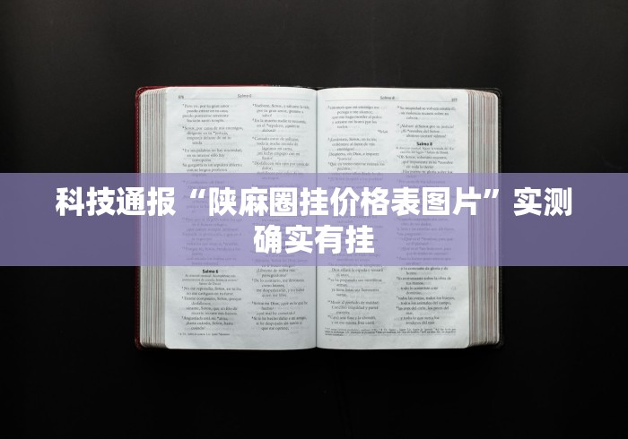 科技通报“陕麻圈挂价格表图片”实测确实有挂